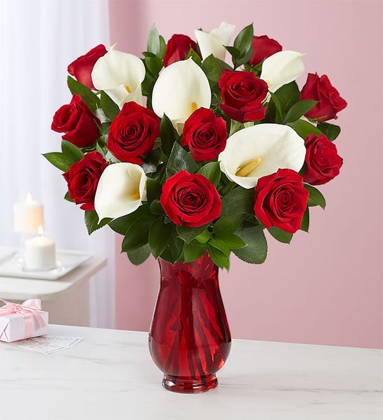 1800flowers.com | Stunning Red Rose & Calla Lily Bouquet